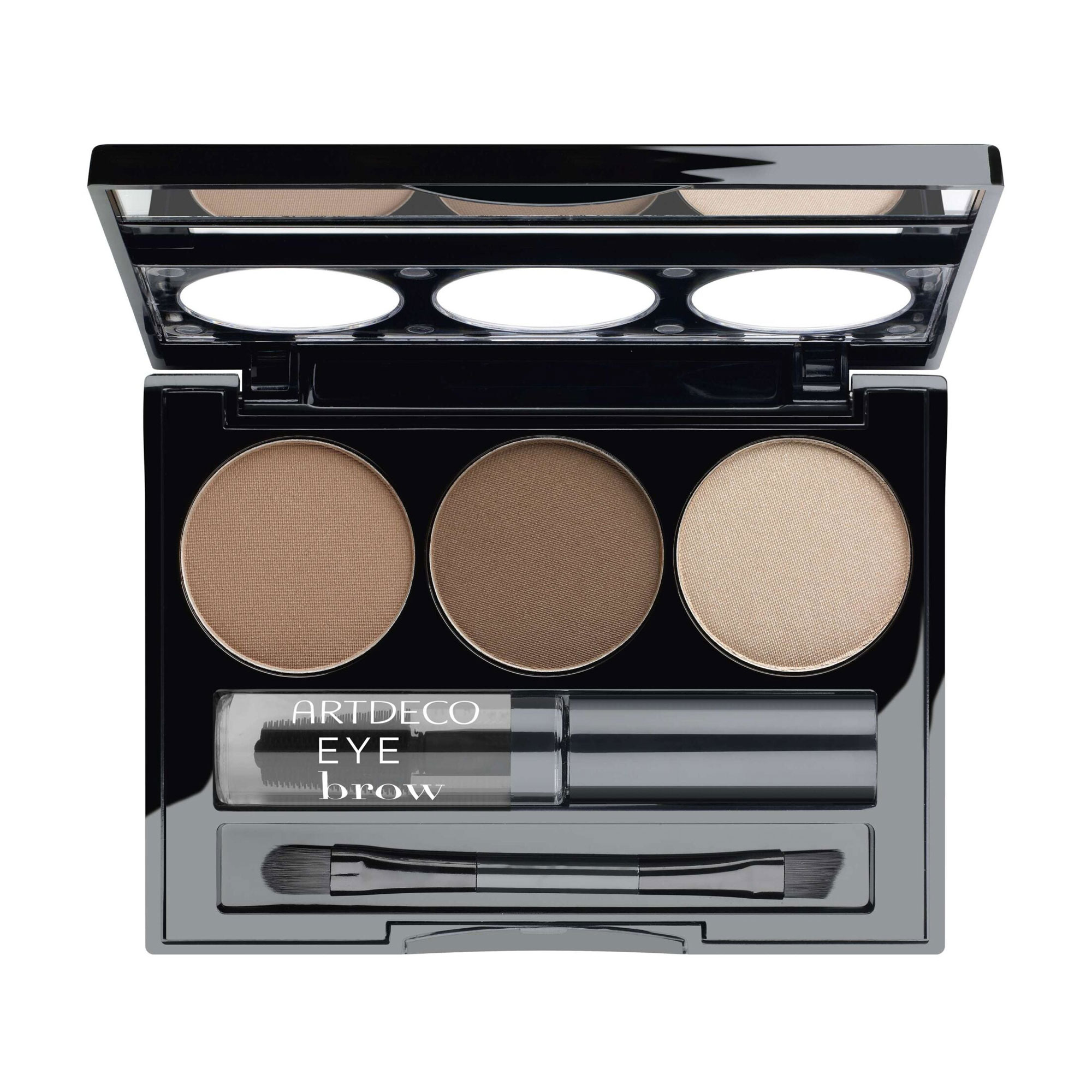 Палетка для брів Artdeco Eye Brow Kit 1 Light/Medium (пудра, 2*1.5 г + хайлайтер, 1.5 г + гель, 2.5 мл + пензлик)